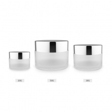 20-50g亮银UV磨砂玻璃膏霜瓶